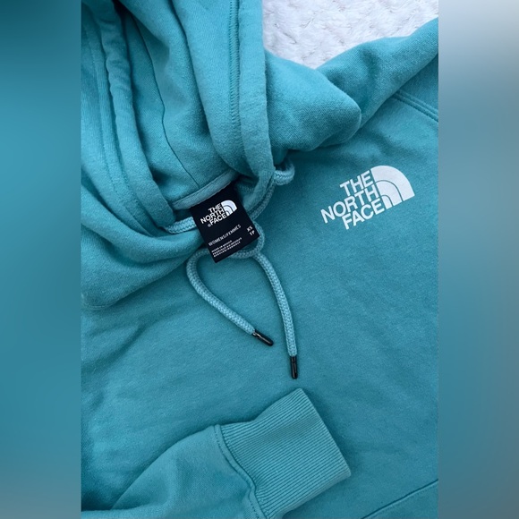 The North Face Adventurous Teal Pullover Hoodie Never Stop Exploring NWOT - Picture 4 of 8